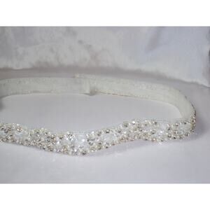 Horsehair bridal belt, rhinestone bridal belt rhinestone beaded bridal belt sash